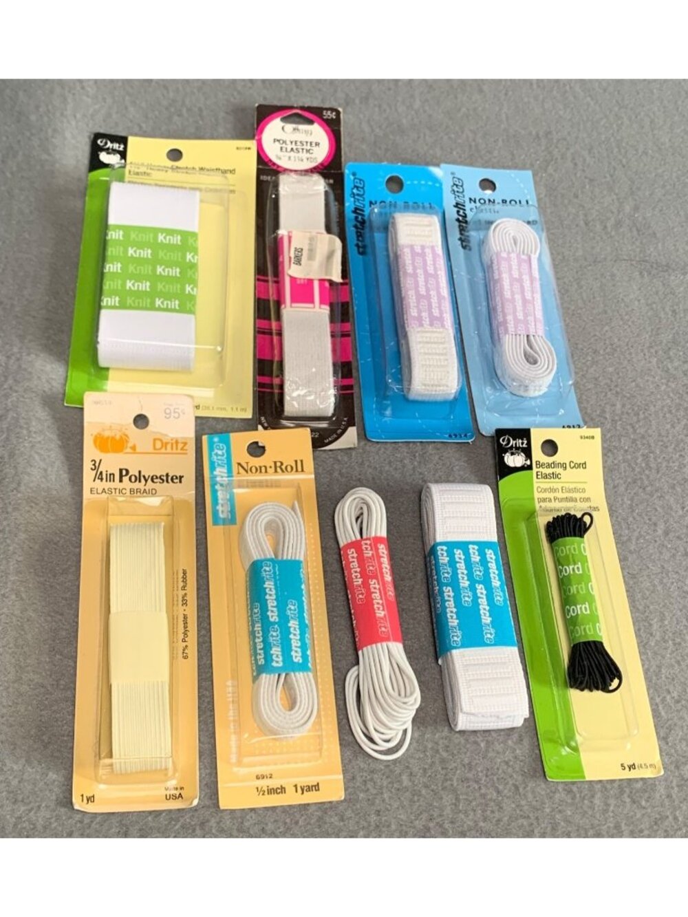 Assorted Elastic & Waistband Lot - Dritz & Stretchrite - 9 Packs - Various Sizes - Picture 6 of 9